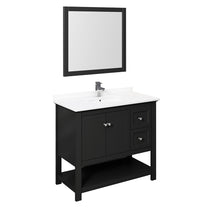 Load image into Gallery viewer, Fresca Manchester 42&quot; Black Traditional Bathroom Vanity w/ Mirror- Fresca