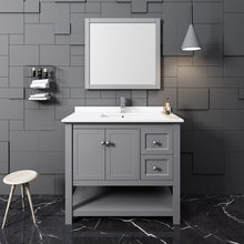 Load image into Gallery viewer, Fresca Manchester 42" Gray Traditional Bathroom Vanity w/ Mirror- Fresca