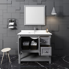 Load image into Gallery viewer, Fresca Manchester 42" Gray Traditional Bathroom Vanity w/ Mirror- Fresca