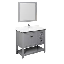 Load image into Gallery viewer, Fresca Manchester 42" Gray Traditional Bathroom Vanity w/ Mirror- Fresca
