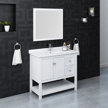 Load image into Gallery viewer, Fresca Manchester 42" White Traditional Bathroom Vanity w/ Mirror- Fresca