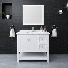 Load image into Gallery viewer, Fresca Manchester 42" White Traditional Bathroom Vanity w/ Mirror- Fresca