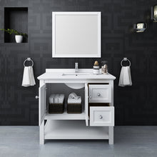 Load image into Gallery viewer, Fresca Manchester 42" White Traditional Bathroom Vanity w/ Mirror- Fresca