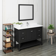 Load image into Gallery viewer, Fresca Manchester 48&quot; Black Traditional Bathroom Vanity w/ Mirror- Fresca