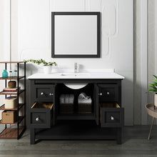 Load image into Gallery viewer, Fresca Manchester 48&quot; Black Traditional Bathroom Vanity w/ Mirror- Fresca