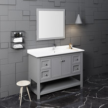 Load image into Gallery viewer, Fresca Manchester 48&quot; Gray Traditional Bathroom Vanity w/ Mirror- Fresca