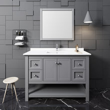 Load image into Gallery viewer, Fresca Manchester 48&quot; Gray Traditional Bathroom Vanity w/ Mirror- Fresca