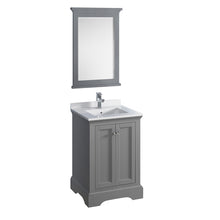 Load image into Gallery viewer, Fresca Windsor 24" Gray Textured Traditional Bathroom Vanity w/ Mirror- Fresca