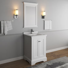 Load image into Gallery viewer, Fresca Windsor 24" Matte White Traditional Bathroom Vanity w/ Mirror- Fresca