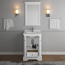 Load image into Gallery viewer, Fresca Windsor 24" Matte White Traditional Bathroom Vanity w/ Mirror- Fresca