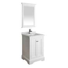 Load image into Gallery viewer, Fresca Windsor 24" Matte White Traditional Bathroom Vanity w/ Mirror- Fresca