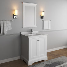 Load image into Gallery viewer, Fresca Windsor 30&quot; Matte White Traditional Bathroom Vanity w/ Mirror- Fresca