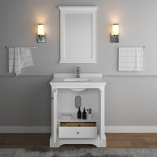 Load image into Gallery viewer, Fresca Windsor 30&quot; Matte White Traditional Bathroom Vanity w/ Mirror- Fresca