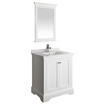 Load image into Gallery viewer, Fresca Windsor 30&quot; Matte White Traditional Bathroom Vanity w/ Mirror- Fresca