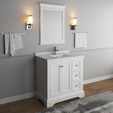 Load image into Gallery viewer, Fresca Windsor 36" Matte White Traditional Bathroom Vanity w/ Mirror- Fresca