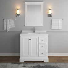 Load image into Gallery viewer, Fresca Windsor 36" Matte White Traditional Bathroom Vanity w/ Mirror- Fresca