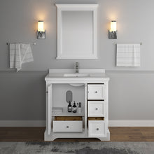 Load image into Gallery viewer, Fresca Windsor 36" Matte White Traditional Bathroom Vanity w/ Mirror- Fresca