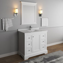 Load image into Gallery viewer, Fresca Windsor 40&quot; Matte White Traditional Bathroom Vanity w/ Mirror- Fresca