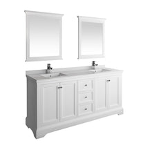 Load image into Gallery viewer, Fresca Windsor 72&quot; Matte White Traditional Double Sink Bathroom Vanity w/ Mirrors- Fresca