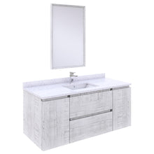 Load image into Gallery viewer, Fresca Formosa 48&quot; Wall Hung Modern Bathroom Vanity w/ Mirror in Rustic White- Fresca