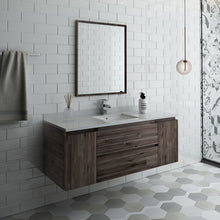 Load image into Gallery viewer, Fresca Formosa 54&quot; Wall Hung Modern Bathroom Vanity w/ Mirror- Fresca