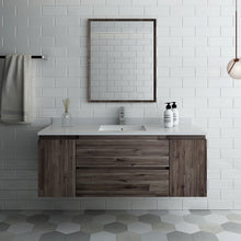 Load image into Gallery viewer, Fresca Formosa 54&quot; Wall Hung Modern Bathroom Vanity w/ Mirror- Fresca