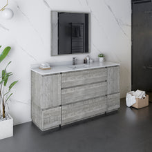 Load image into Gallery viewer, Fresca Formosa 60&quot; Floor Standing Single Sink Modern Bathroom Vanity w/ Mirror in Ash- Fresca