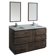 Load image into Gallery viewer, Fresca Formosa 60&quot; Floor Standing Double Sink Modern Bathroom Vanity w/ Mirrors- Fresca
