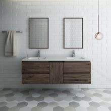 Load image into Gallery viewer, Fresca Formosa 60&quot; Wall Hung Double Sink Modern Bathroom Vanity w/ Mirrors- Fresca