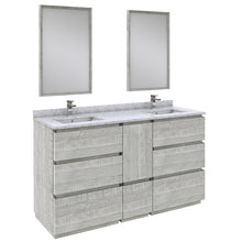 Load image into Gallery viewer, Fresca Formosa 60&quot; Floor Standing Double Sink Modern Bathroom Vanity w/ Mirrors in Ash- Fresca