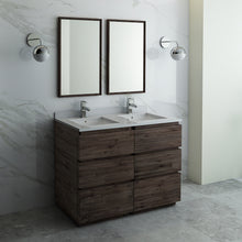 Load image into Gallery viewer, Fresca Formosa 48&quot; Floor Standing Double Sink Modern Bathroom Vanity w/ Mirrors- Fresca