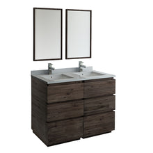 Load image into Gallery viewer, Fresca Formosa 48&quot; Floor Standing Double Sink Modern Bathroom Vanity w/ Mirrors- Fresca