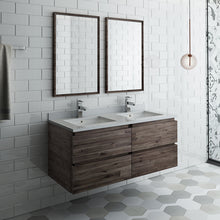 Load image into Gallery viewer, Fresca Formosa 48&quot; Wall Hung Double Sink Modern Bathroom Vanity w/ Mirrors- Fresca