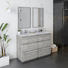 Load image into Gallery viewer, Fresca Formosa 48&quot; Floor Standing Double Sink Modern Bathroom Vanity w/ Mirrors in Ash- Fresca
