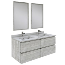 Load image into Gallery viewer, Fresca Formosa 48&quot; Wall Hung Double Sink Modern Bathroom Vanity w/ Mirrors in Ash- Fresca