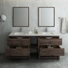 Load image into Gallery viewer, Fresca Formosa 72&quot; Floor Standing Double Sink Modern Bathroom Vanity w/ Open Bottom &amp; Mirrors- Fresca