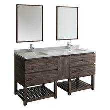 Load image into Gallery viewer, Fresca Formosa 72&quot; Floor Standing Double Sink Modern Bathroom Vanity w/ Open Bottom &amp; Mirrors- Fresca