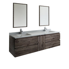 Load image into Gallery viewer, Fresca Formosa 72&quot; Wall Hung Double Sink Modern Bathroom Vanity w/ Mirrors- Fresca