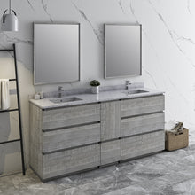 Load image into Gallery viewer, Fresca Formosa 72&quot; Floor Standing Double Sink Modern Bathroom Vanity w/ Mirrors in Ash- Fresca