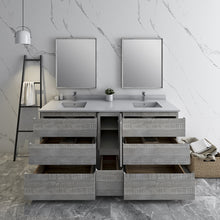 Load image into Gallery viewer, Fresca Formosa 72&quot; Floor Standing Double Sink Modern Bathroom Vanity w/ Mirrors in Ash- Fresca