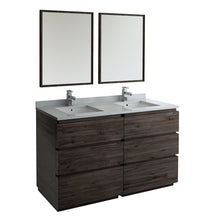 Load image into Gallery viewer, Fresca Formosa 60&quot; Floor Standing Double Sink Modern Bathroom Vanity w/ Mirrors- Fresca