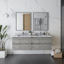 Load image into Gallery viewer, Fresca Formosa 60&quot; Wall Hung Double Sink Modern Bathroom Vanity w/ Mirrors in Ash- Fresca