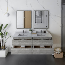 Load image into Gallery viewer, Fresca Formosa 60&quot; Wall Hung Double Sink Modern Bathroom Vanity w/ Mirrors in Ash- Fresca