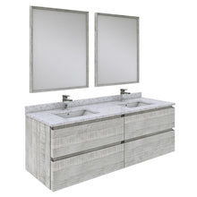 Load image into Gallery viewer, Fresca Formosa 60&quot; Wall Hung Double Sink Modern Bathroom Vanity w/ Mirrors in Ash- Fresca