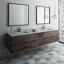 Load image into Gallery viewer, Fresca Formosa 84&quot; Wall Hung Double Sink Modern Bathroom Vanity w/ Mirrors- Fresca