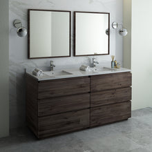 Load image into Gallery viewer, Fresca Formosa 72&quot; Floor Standing Double Sink Modern Bathroom Vanity w/ Mirrors- Fresca