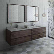 Load image into Gallery viewer, Fresca Formosa 72&quot; Wall Hung Double Sink Modern Bathroom Vanity w/ Mirrors- Fresca