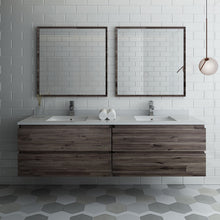 Load image into Gallery viewer, Fresca Formosa 72&quot; Wall Hung Double Sink Modern Bathroom Vanity w/ Mirrors- Fresca