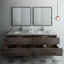 Load image into Gallery viewer, Fresca Formosa 72&quot; Wall Hung Double Sink Modern Bathroom Vanity w/ Mirrors- Fresca