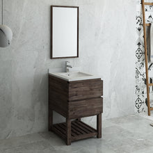 Load image into Gallery viewer, Fresca Formosa 24&quot; Floor Standing Modern Bathroom Vanity w/ Open Bottom &amp; Mirror- Fresca